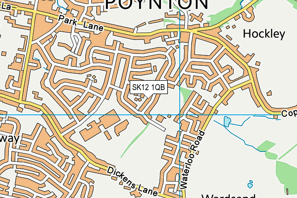 SK12 1QB map - OS VectorMap District (Ordnance Survey) SK12 1QB map - OS VectorMap District (Ordnance Survey)