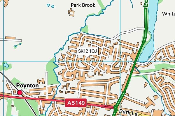 SK12 1QJ map - OS VectorMap District (Ordnance Survey)