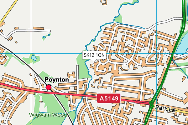 SK12 1QN map - OS VectorMap District (Ordnance Survey) SK12 1QN map - OS VectorMap District (Ordnance Survey)