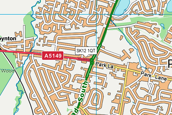 SK12 1QT map - OS VectorMap District (Ordnance Survey) SK12 1QT map - OS VectorMap District (Ordnance Survey)