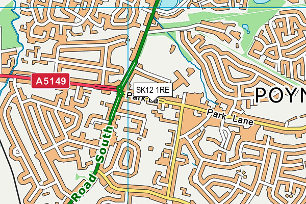 SK12 1RE map - OS VectorMap District (Ordnance Survey) SK12 1RE map - OS VectorMap District (Ordnance Survey)