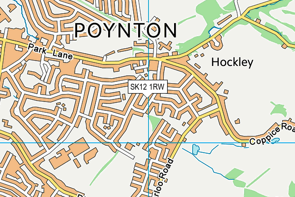 SK12 1RW map - OS VectorMap District (Ordnance Survey)