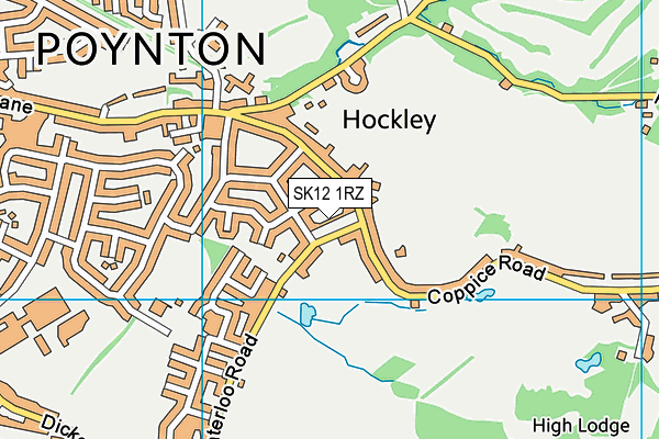 SK12 1RZ map - OS VectorMap District (Ordnance Survey) SK12 1RZ map - OS VectorMap District (Ordnance Survey)