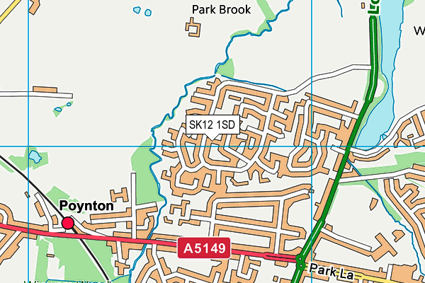 SK12 1SD map - OS VectorMap District (Ordnance Survey)