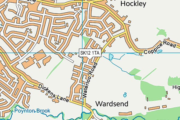 SK12 1TA map - OS VectorMap District (Ordnance Survey) SK12 1TA map - OS VectorMap District (Ordnance Survey)