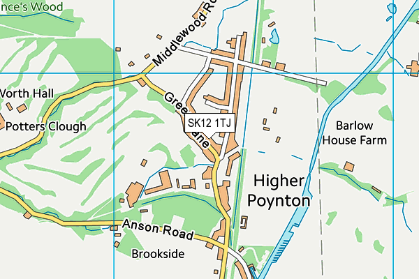 SK12 1TJ map - OS VectorMap District (Ordnance Survey) SK12 1TJ map - OS VectorMap District (Ordnance Survey)