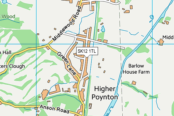 SK12 1TL map - OS VectorMap District (Ordnance Survey) SK12 1TL map - OS VectorMap District (Ordnance Survey)