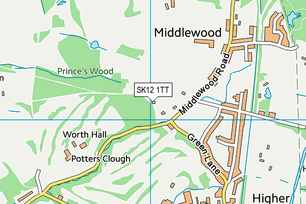 SK12 1TT map - OS VectorMap District (Ordnance Survey) SK12 1TT map - OS VectorMap District (Ordnance Survey)