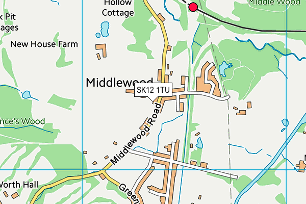 SK12 1TU map - OS VectorMap District (Ordnance Survey)