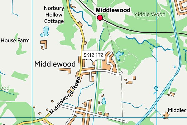 SK12 1TZ map - OS VectorMap District (Ordnance Survey) SK12 1TZ map - OS VectorMap District (Ordnance Survey)
