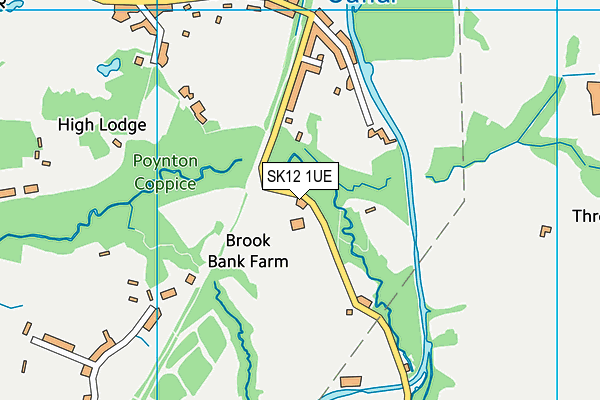 SK12 1UE map - OS VectorMap District (Ordnance Survey)