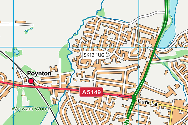 SK12 1UG map - OS VectorMap District (Ordnance Survey) SK12 1UG map - OS VectorMap District (Ordnance Survey)
