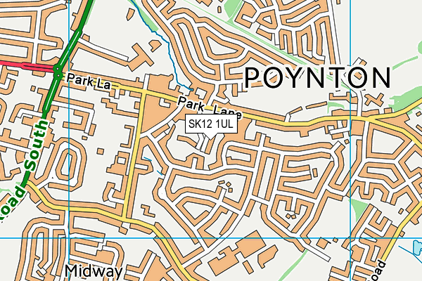 SK12 1UL map - OS VectorMap District (Ordnance Survey)