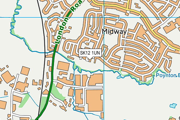 SK12 1UN map - OS VectorMap District (Ordnance Survey) SK12 1UN map - OS VectorMap District (Ordnance Survey)