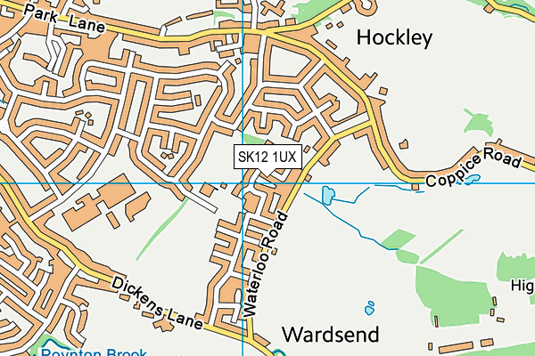 SK12 1UX map - OS VectorMap District (Ordnance Survey) SK12 1UX map - OS VectorMap District (Ordnance Survey)