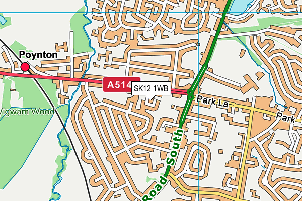 SK12 1WB map - OS VectorMap District (Ordnance Survey) SK12 1WB map - OS VectorMap District (Ordnance Survey)