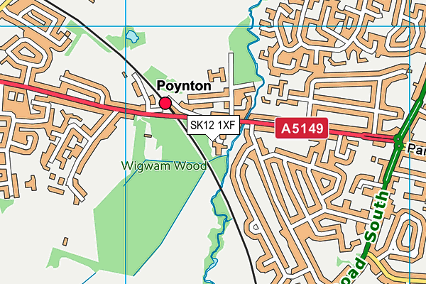 SK12 1XF map - OS VectorMap District (Ordnance Survey) SK12 1XF map - OS VectorMap District (Ordnance Survey)