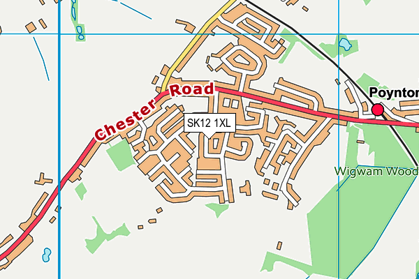 SK12 1XL map - OS VectorMap District (Ordnance Survey) SK12 1XL map - OS VectorMap District (Ordnance Survey)