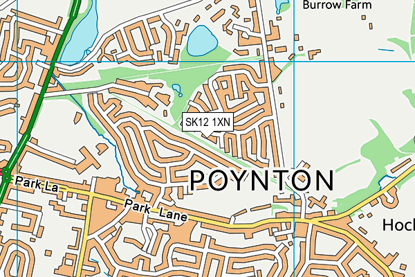 SK12 1XN map - OS VectorMap District (Ordnance Survey)