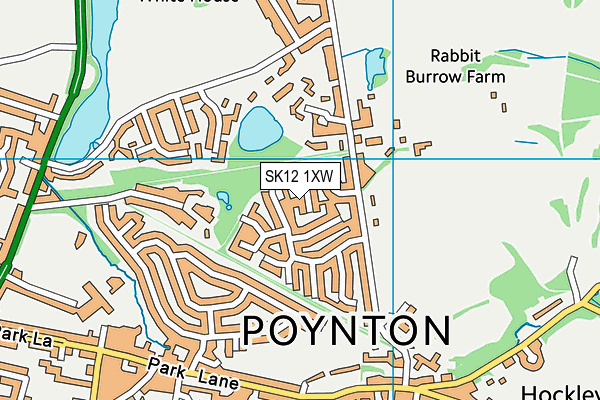 SK12 1XW map - OS VectorMap District (Ordnance Survey) SK12 1XW map - OS VectorMap District (Ordnance Survey)
