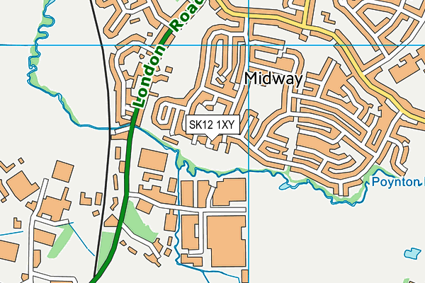 SK12 1XY map - OS VectorMap District (Ordnance Survey) SK12 1XY map - OS VectorMap District (Ordnance Survey)
