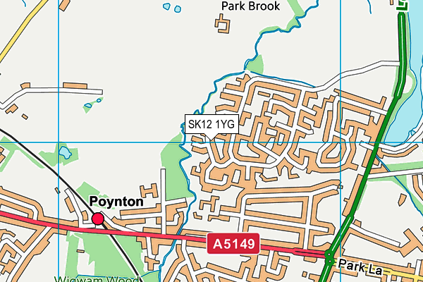 SK12 1YG map - OS VectorMap District (Ordnance Survey) SK12 1YG map - OS VectorMap District (Ordnance Survey)
