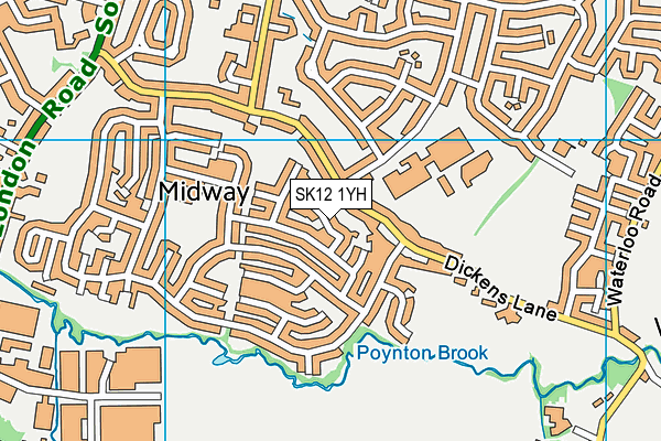 SK12 1YH map - OS VectorMap District (Ordnance Survey) SK12 1YH map - OS VectorMap District (Ordnance Survey)