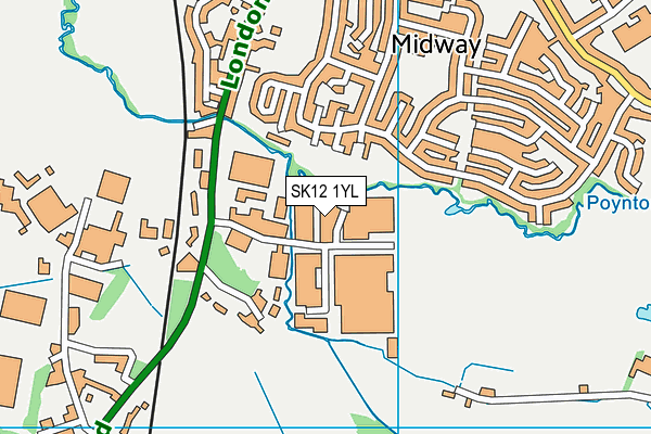 SK12 1YL map - OS VectorMap District (Ordnance Survey) SK12 1YL map - OS VectorMap District (Ordnance Survey)