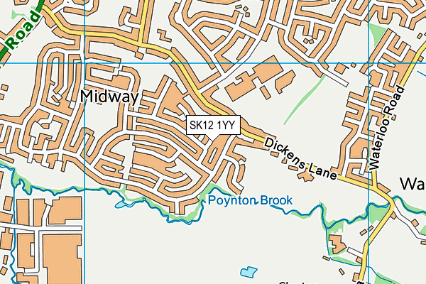 SK12 1YY map - OS VectorMap District (Ordnance Survey) SK12 1YY map - OS VectorMap District (Ordnance Survey)
