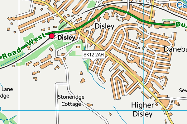 SK12 2AH map - OS VectorMap District (Ordnance Survey) SK12 2AH map - OS VectorMap District (Ordnance Survey)