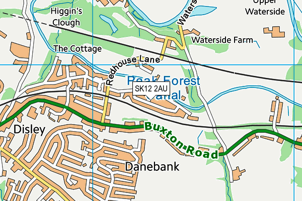 SK12 2AU map - OS VectorMap District (Ordnance Survey)