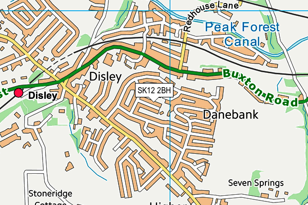 SK12 2BH map - OS VectorMap District (Ordnance Survey) SK12 2BH map - OS VectorMap District (Ordnance Survey)