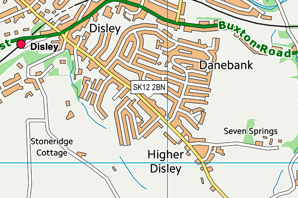 SK12 2BN map - OS VectorMap District (Ordnance Survey) SK12 2BN map - OS VectorMap District (Ordnance Survey)