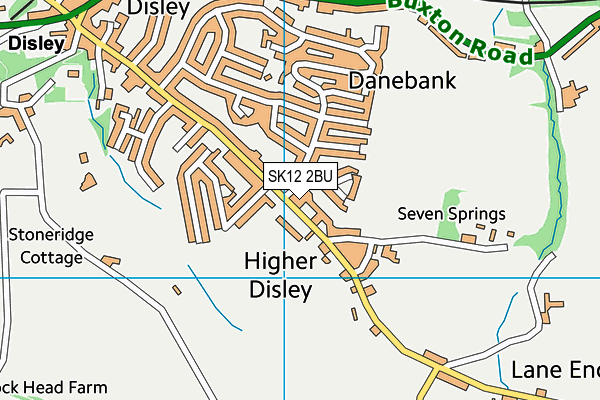 SK12 2BU map - OS VectorMap District (Ordnance Survey) SK12 2BU map - OS VectorMap District (Ordnance Survey)