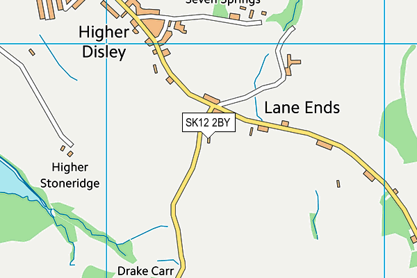 SK12 2BY map - OS VectorMap District (Ordnance Survey) SK12 2BY map - OS VectorMap District (Ordnance Survey)
