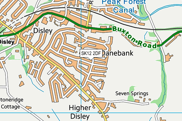 SK12 2DF map - OS VectorMap District (Ordnance Survey) SK12 2DF map - OS VectorMap District (Ordnance Survey)