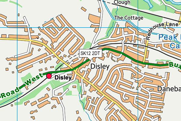 SK12 2DT map - OS VectorMap District (Ordnance Survey)