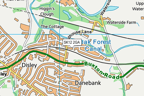 SK12 2GA map - OS VectorMap District (Ordnance Survey) SK12 2GA map - OS VectorMap District (Ordnance Survey)