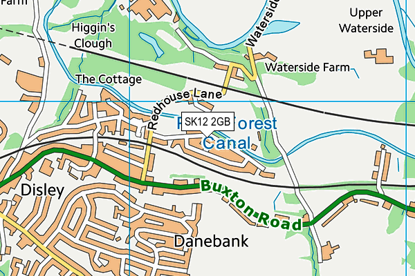 SK12 2GB map - OS VectorMap District (Ordnance Survey)