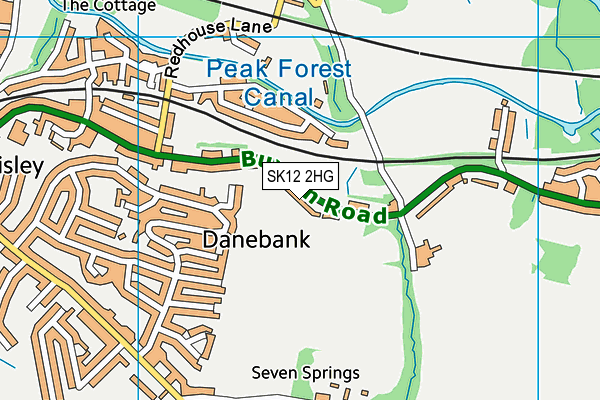 SK12 2HG map - OS VectorMap District (Ordnance Survey)