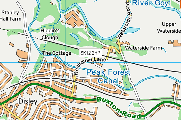 SK12 2HP map - OS VectorMap District (Ordnance Survey) SK12 2HP map - OS VectorMap District (Ordnance Survey)
