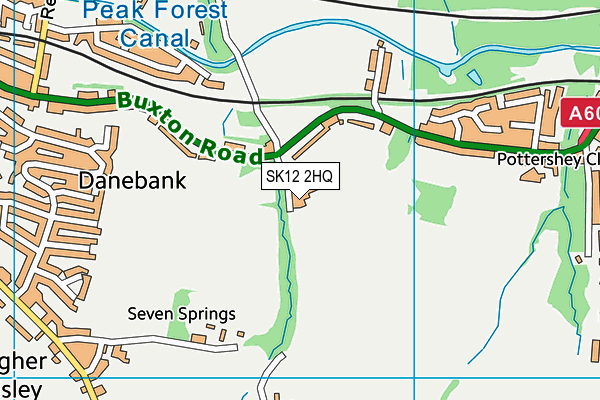 SK12 2HQ map - OS VectorMap District (Ordnance Survey) SK12 2HQ map - OS VectorMap District (Ordnance Survey)