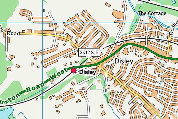 SK12 2JE map - OS VectorMap District (Ordnance Survey) SK12 2JE map - OS VectorMap District (Ordnance Survey)