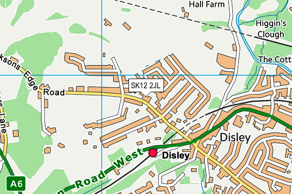 SK12 2JL map - OS VectorMap District (Ordnance Survey)