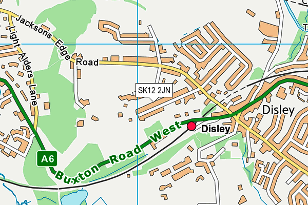 SK12 2JN map - OS VectorMap District (Ordnance Survey)