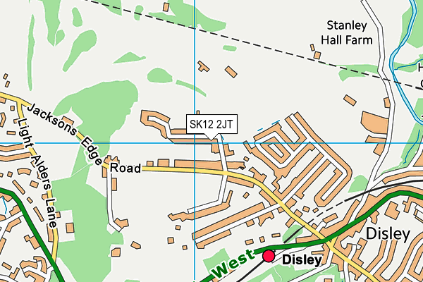 SK12 2JT map - OS VectorMap District (Ordnance Survey)