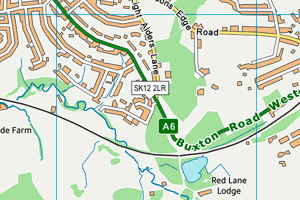 SK12 2LR map - OS VectorMap District (Ordnance Survey)