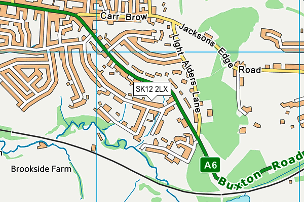 SK12 2LX map - OS VectorMap District (Ordnance Survey)