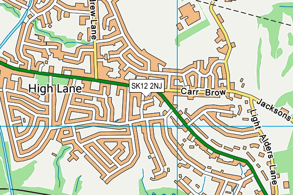SK12 2NJ map - OS VectorMap District (Ordnance Survey) SK12 2NJ map - OS VectorMap District (Ordnance Survey)