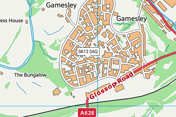 SK13 0AQ map - OS VectorMap District (Ordnance Survey)